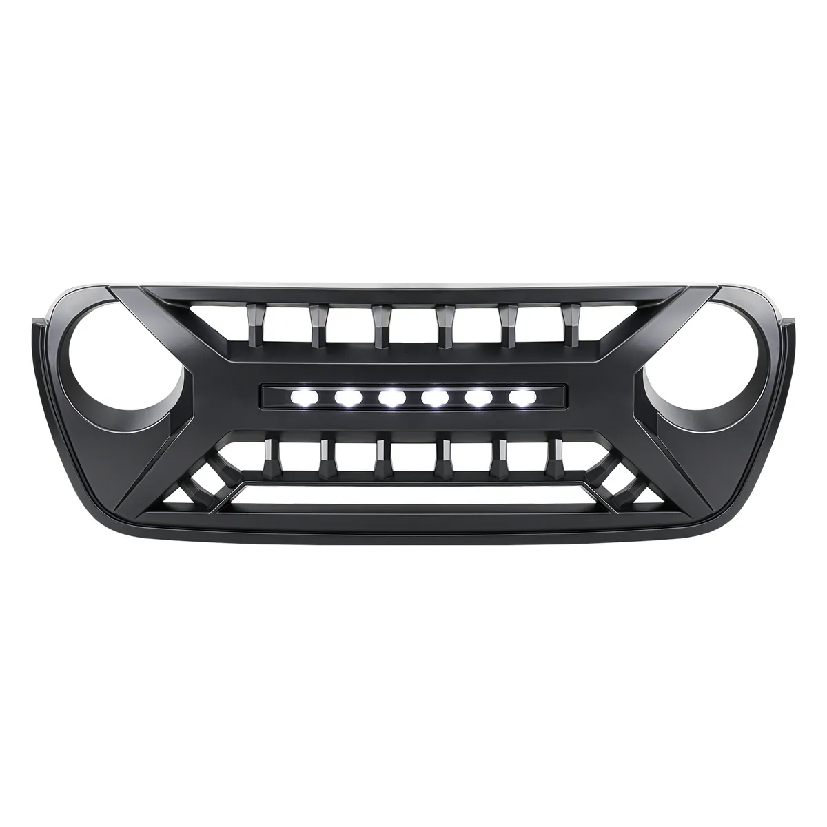 Armor Grille W/ Off-Road Lights - Matte Black For 18+ Jeep Wrangler JL & Gladiator JT product image