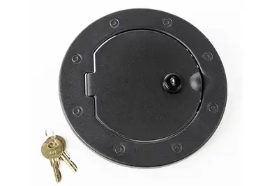 Rugged Ridge Rugged Ridge Locking Gas Cap Door, Textured Black - JK