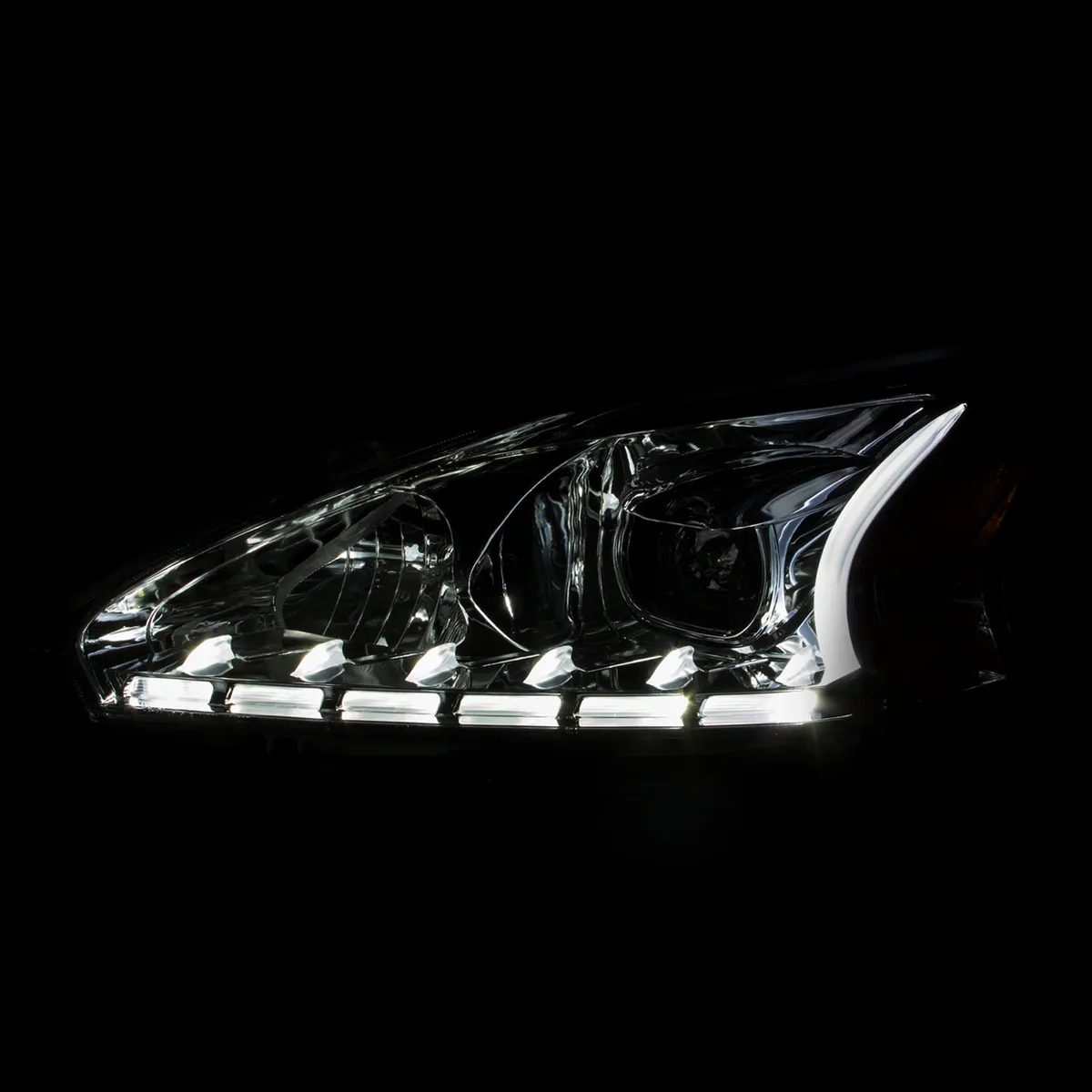 Nissan Altima 13-15 4DR Projector Plank Style Headlights Chrome (For Halogen Models) product image