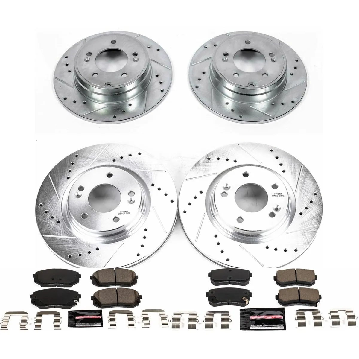 Z23 Evolution Sport Upgrade Kit: Drilled/Slotted Rotors; Carbon-Fiber Ceramic Pads W/Hardware product image