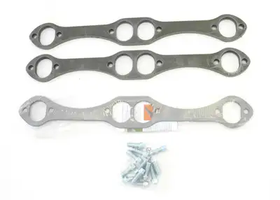 Patriot Exhaust Patriot Exhaust H7863 Header Flange Pair Chevrolet Small Block 265-400 Tube Diameter 1 5/8" Oval Port