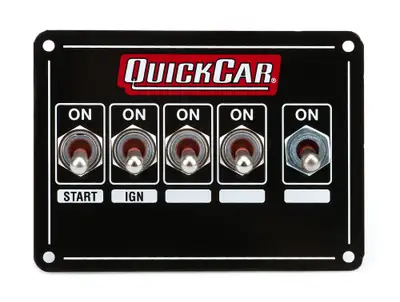Quickcar Racing Ignition Panel - Dual Ing. w/X-Over & 3 Whl Bk
