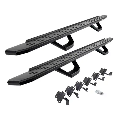 Go Rhino Go Rhino 6961558720PC - RB30 Running Boards with Mounting Brackets & 2 Pairs of Drops Steps Kit - Textured Black