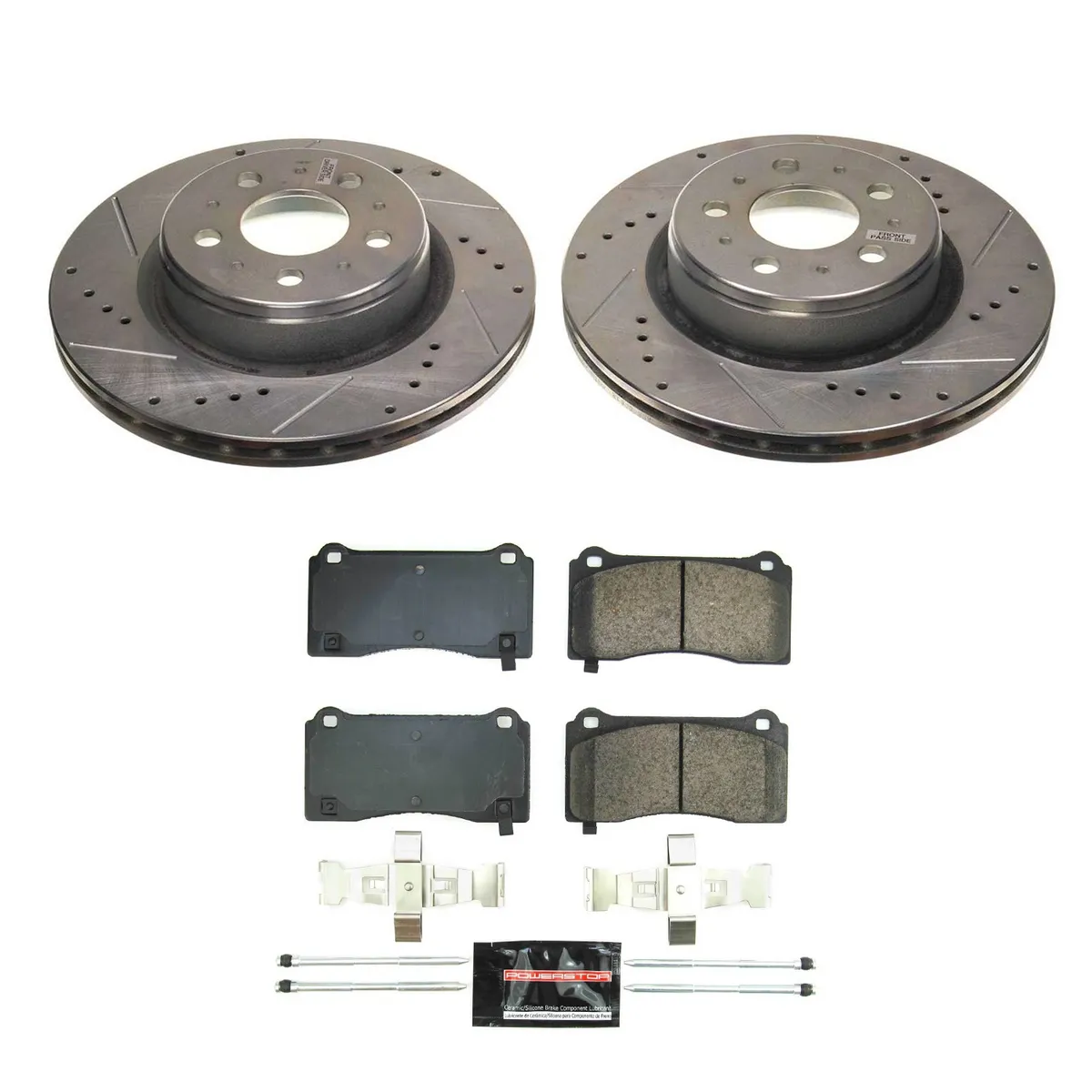 Z23 Evolution Sport Upgrade Kit: Drilled/Slotted Rotors; Carbon-Fiber Ceramic Pads W/Hardware product image