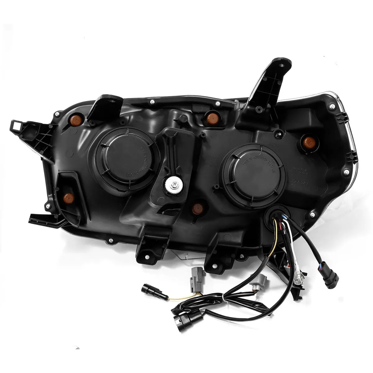 LED Projector Headlights Plank Style Design Alpha Black w Sequential Signal switchback DRL product image