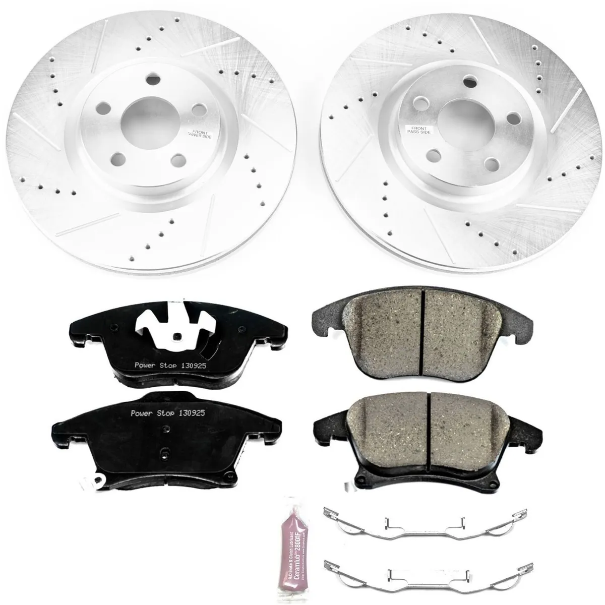 Z23 Evolution Sport Upgrade Kit: Drilled/Slotted Rotors; Carbon-Fiber Ceramic Pads W/Hardware product image
