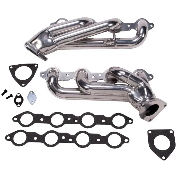 Chevrolet GM Truck SUV 6.0 1-3/4 Shorty Exhaust Headers Polished Silver Ceramic 99-13 product image