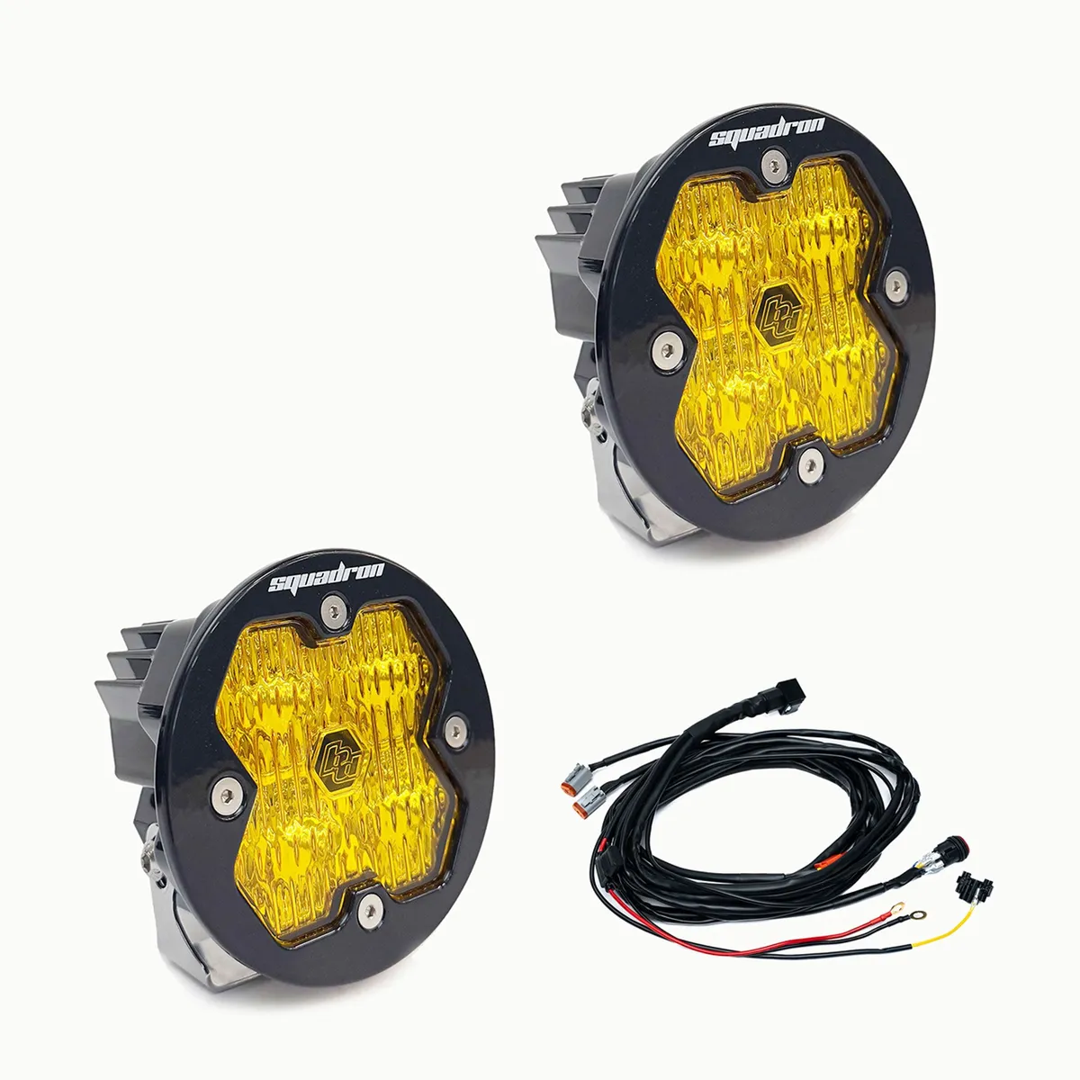Squadron-R 2.0 Sport Black LED Auxiliary Light Pod Pair Universal Baja Amber Driving/Combo Baja Designs product image