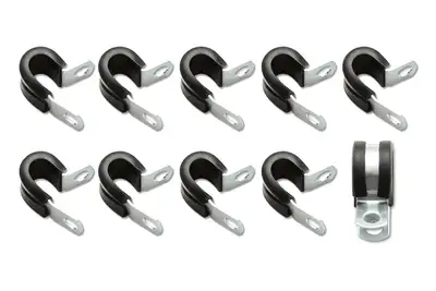 Vibrant Performance Vibrant Performance - 17191 - Stainless Steel Cushion P-Clamp for 0.375 in. O.D. hose - Pack of 10