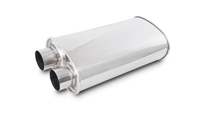 STREETPOWER Oval Muffler; Oval; 2.5 in. Inlet ID; 5 in. H; 9 in. W; 15 in. Body L; 23 in. Overall L; 2.5 in. Outlet ID; Same Side Location; product image