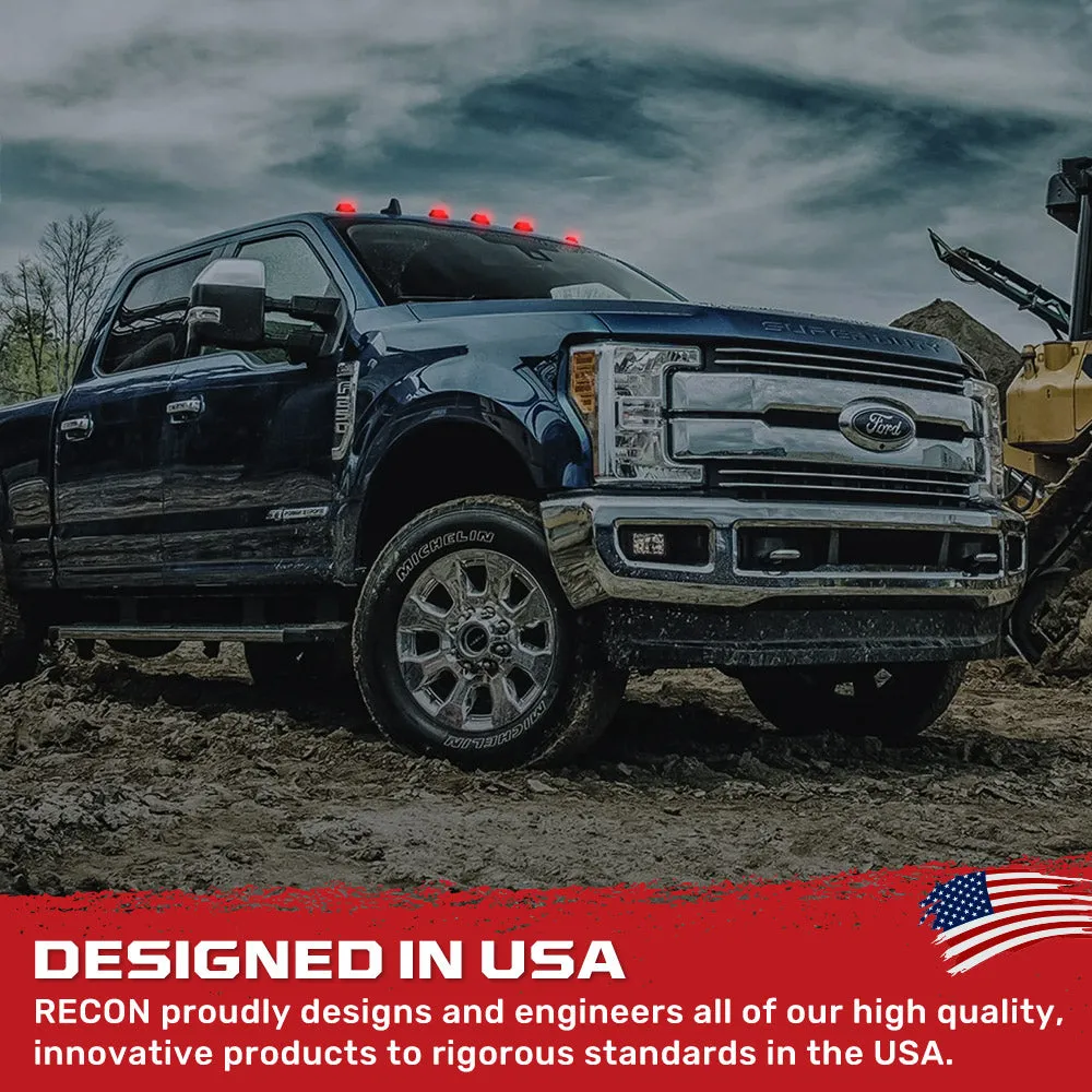 Ford 17-25 Super Duty 5-Piece Ultra Bright RGB Multi-Colored LED Cab Roof Lights Bluetooth App (Fresh Install: For Models That Did Not Come With Factory Cab Lights) - Multiple Lens product image