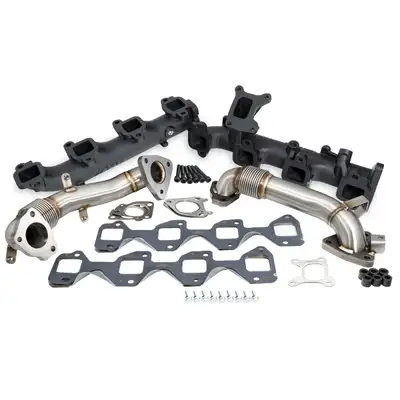 Pacific Performance Engineering High Flow Exhaust Manifold And Uppipes Kit Silverado/Sierra 6.6l L5p Black