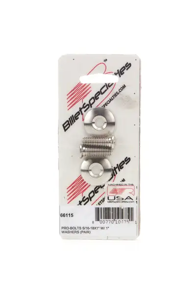 Billet Specialties 5/16-18 x 1in SS Bolts Pair