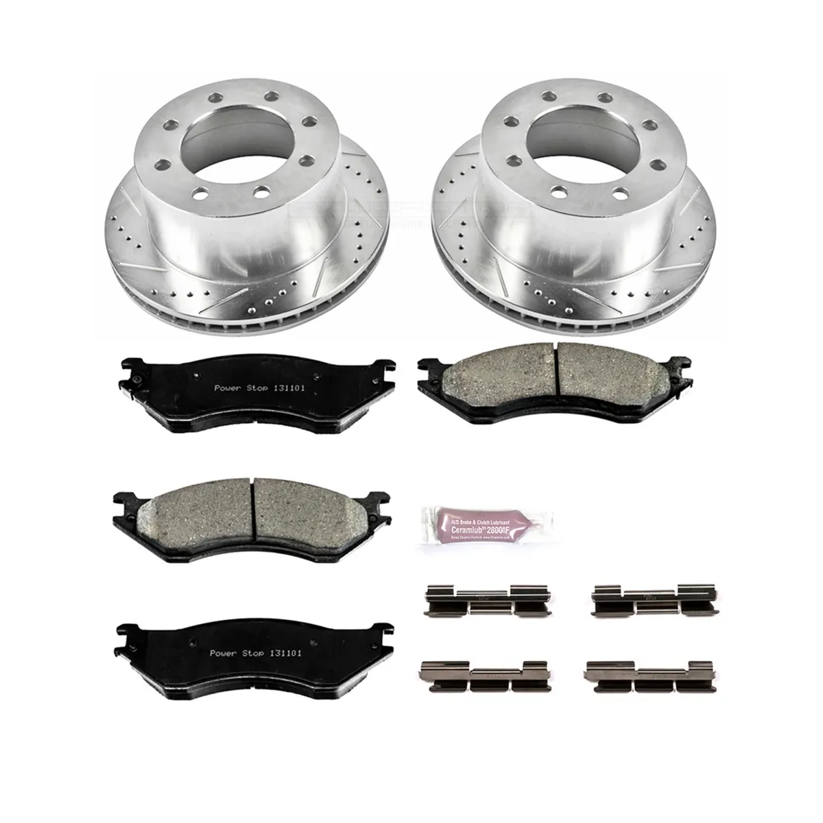 Z23 Evolution Sport Upgrade Kit: Drilled/Slotted Rotors; Carbon-Fiber Ceramic Pads W/Hardware product image
