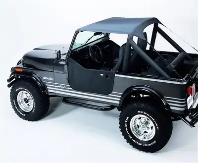 Bestop Jeep CJ7 Bikini Top Traditional Bikini Top For Jeep 1976-1986 CJ7 Charcoal/Gray Bestop