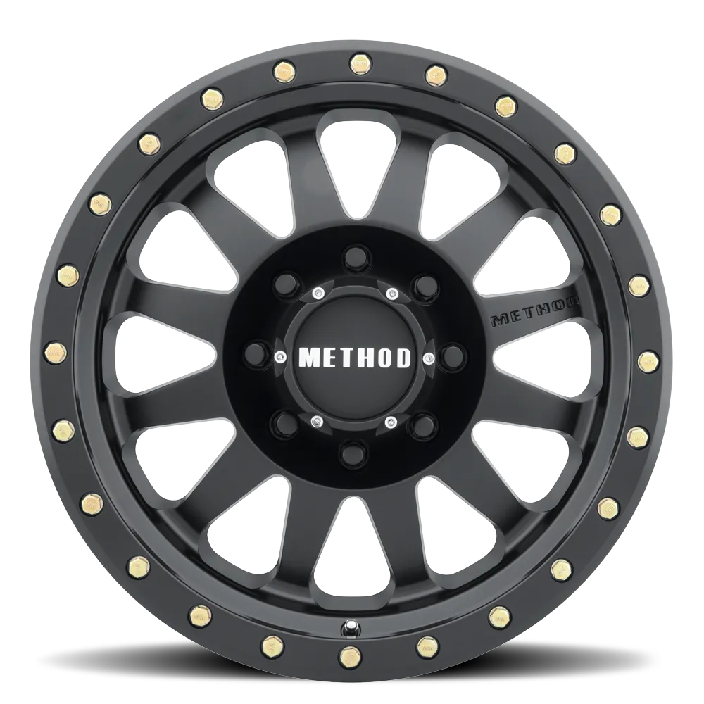 Aluminum Wheels 18x9 Double Standard MR304 Bolt Pattern 8 On 165.1 Offset -12 Lip Size 3.86 Matte Black MB Method product image