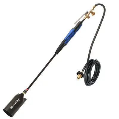 FLAME KING Heavy Duty Propane Torch Weed Burner 500k Btu Comes With Flint Striker