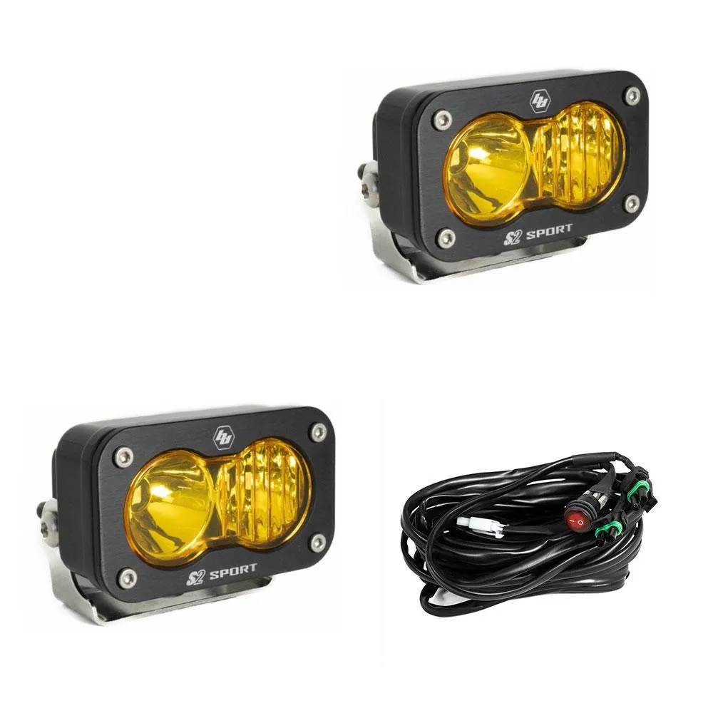 Baja Design S2 Sport Black LED Auxiliary Light Pod Pair - Universal (Choose Color/Pattern) product image