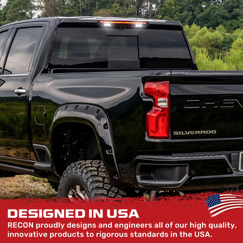 Gmc Chevy 19-21 Sierra Silverado 1500 4rd Gen 20-21 2500 3500 - Ultra High Power Red LED 3rd Brake Light Kit w Ultra High Power Cree Xml White LED Cargo Lights Replaces LED 3rd Brake Light With Cargo Bed Camera - Attn Only Fits Models Which Includ product image