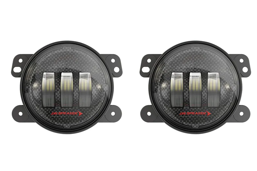 JW Speaker Corporation 6145 j2 Model 12v Sae/Ece LED Fog Light With Carbon Fiber Inner Bezel(2 Light Kit)