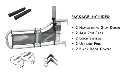 Steinjager Doors 1997-2006 Trail, Tubular Style Gray Hammertone