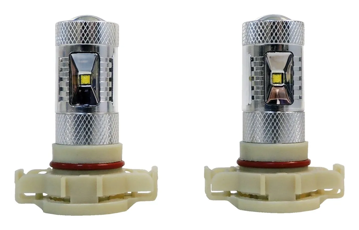 Crown Automotive Jeep Replacement RT Off-Road - Metal Silver LED Fog Lamp Bulb Kit