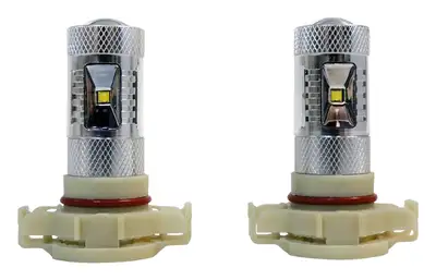Crown Automotive Jeep Replacement RT Off-Road - Metal Silver LED Fog Lamp Bulb Kit