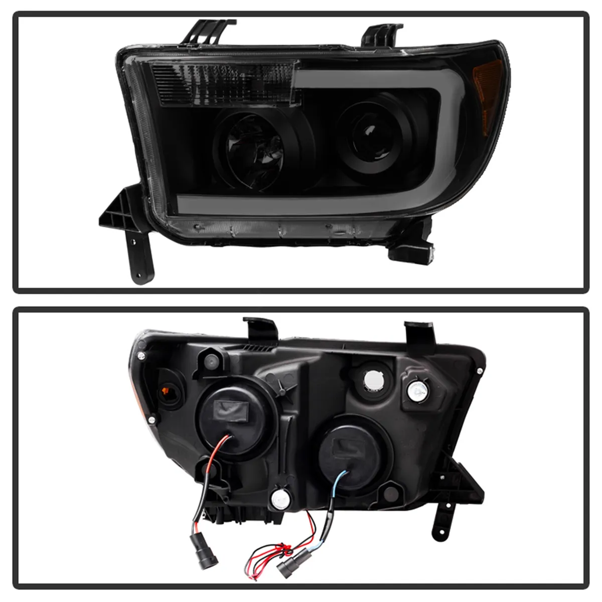 0713 Tundra/0813 Sequioa LED Light Bar Projector Headlightsblack Smoked product image