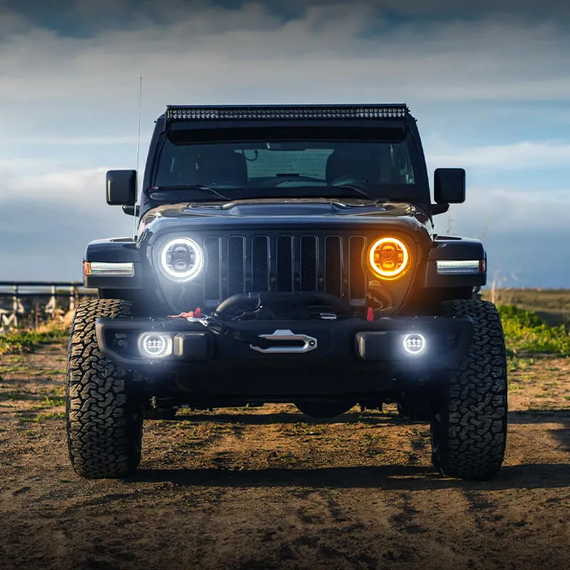 "9"" Jeep JL JT LED Halo Headlights with Turn Signals for 2018-2026 Wrangler & Gladiator" product image