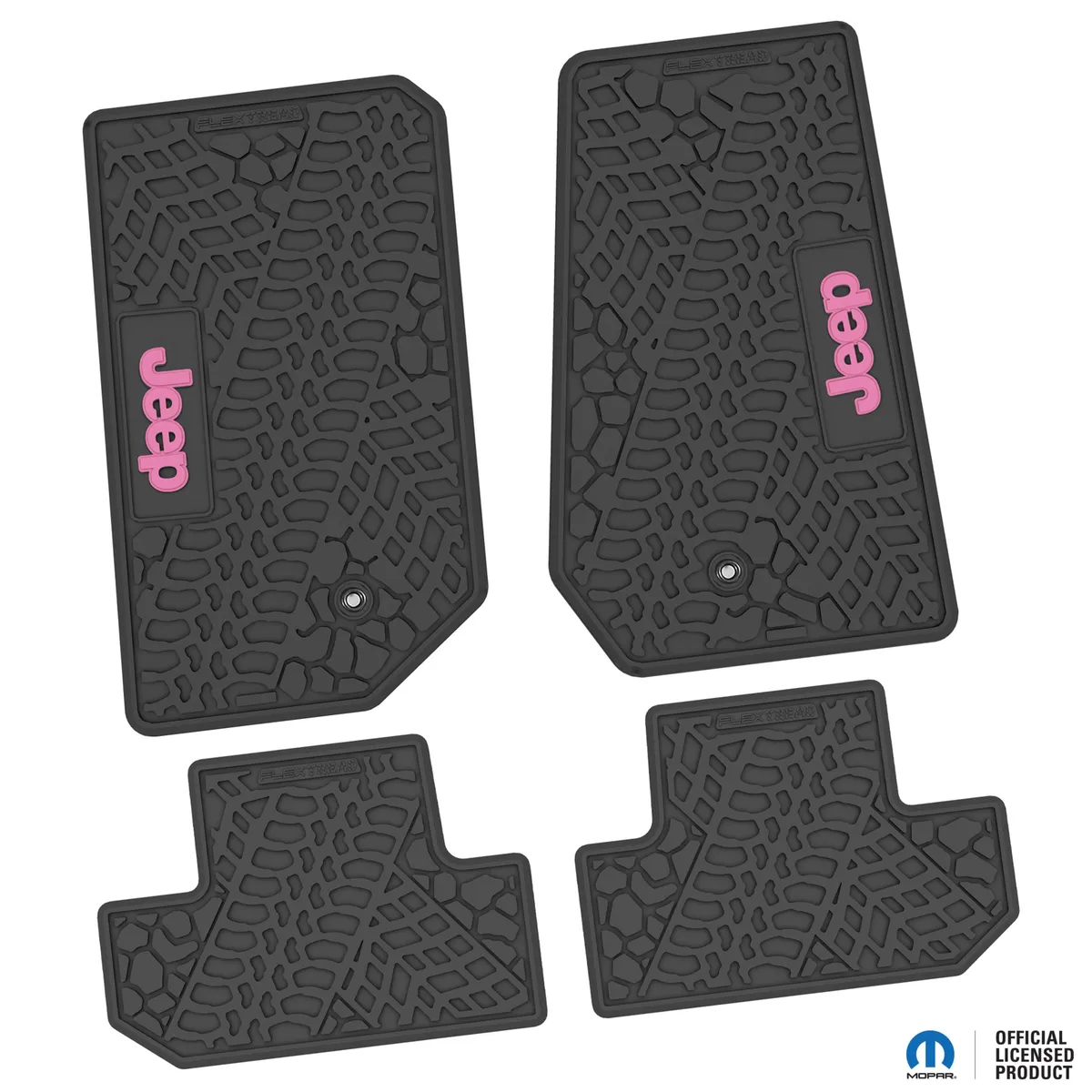 07-13 Jeep JK 2 Dr Front -Tire Tread/Scorched Earth Scene w/ JEEP Insert - Black w/ Silver Insert product image