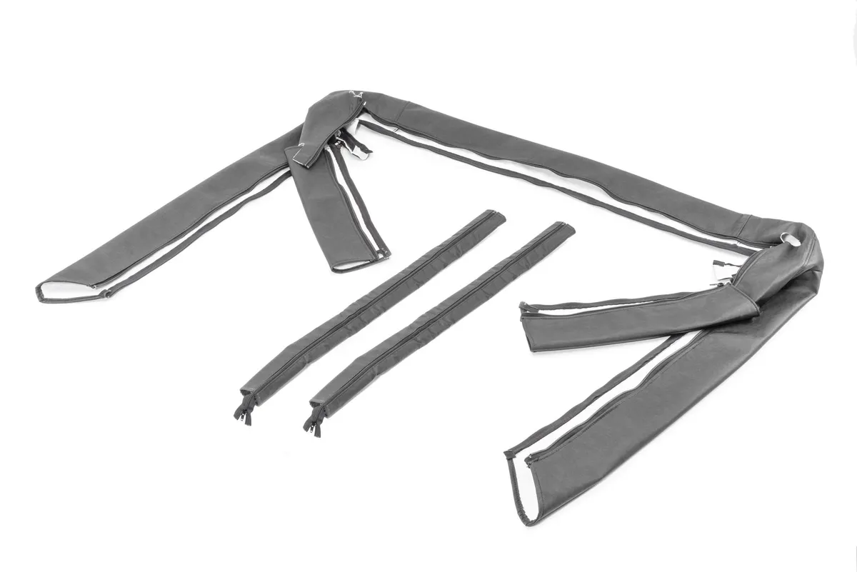 Jeep YJ Sport Bar Covers For 87-91 Jeep Wrangler YJ Black Denim MasterTop product image