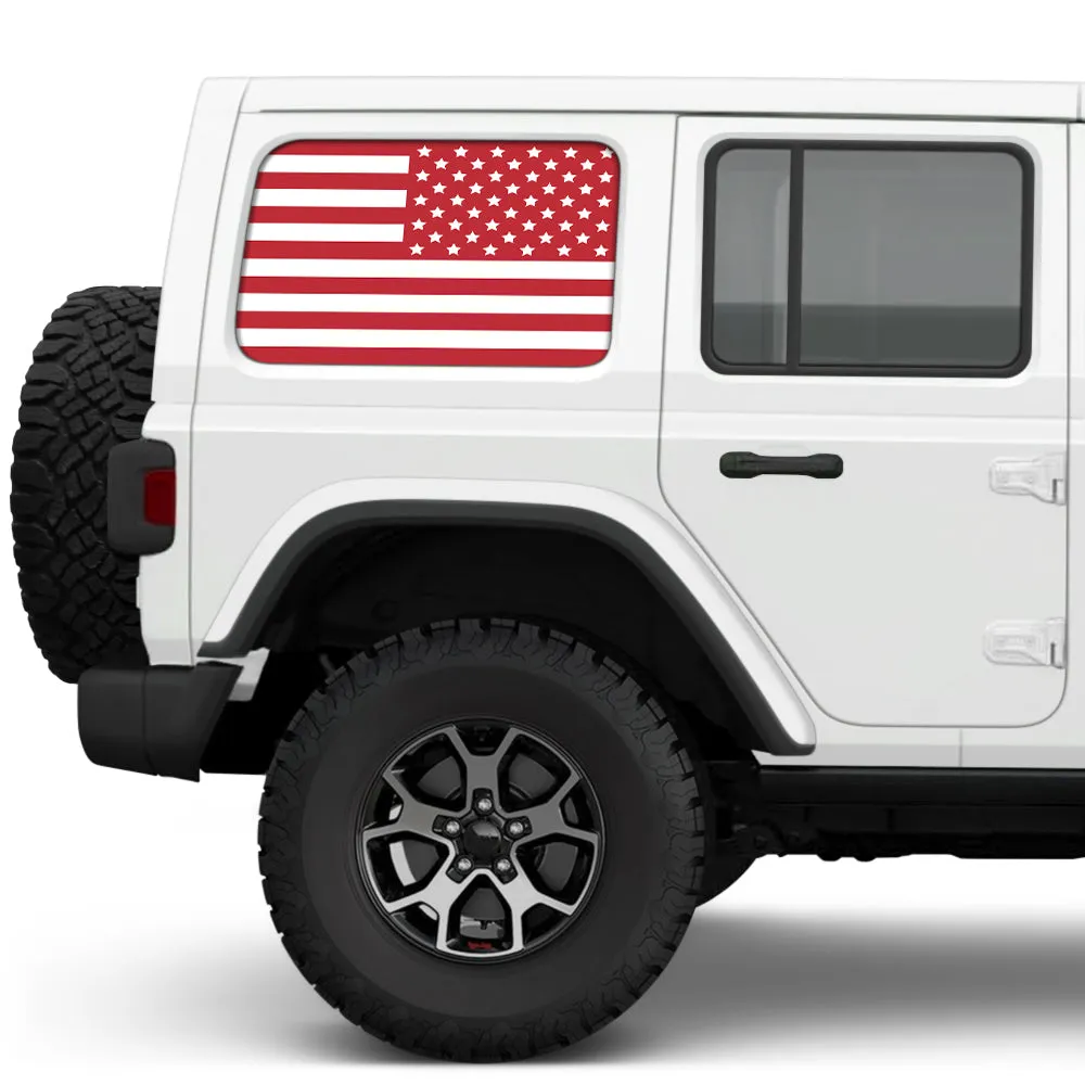 White & Red Side Windows Printed Vinyl Decal product image
