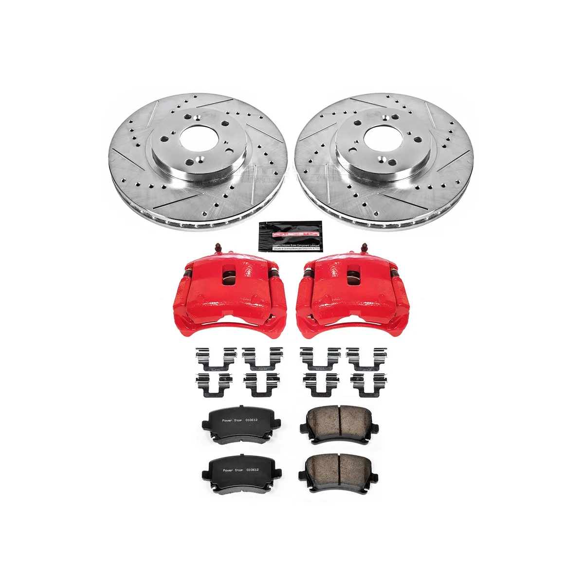 Z23 Evolution Sport Upgrade Kit: Drilled/Slotted Rotors; Carbon-Fiber Ceramic Pads; Powder Coated Calipers product image