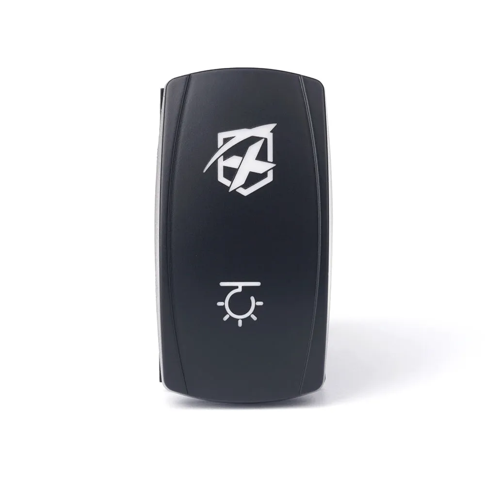 Xprite 4 Pin Laser Blue SPDT 4 Pin Rocker On/Off Toggle Switch with Logo product image