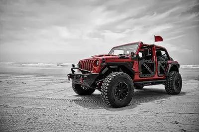 Steinjager Steinjäger Doors Wrangler JL 2018 to Present Trail, Dimple Die Style Front and Rear Texturized Black