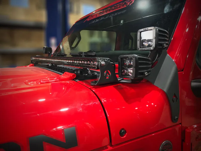 18c Wrangler JL 50 Inch LED Light Bar Mount Hood product image