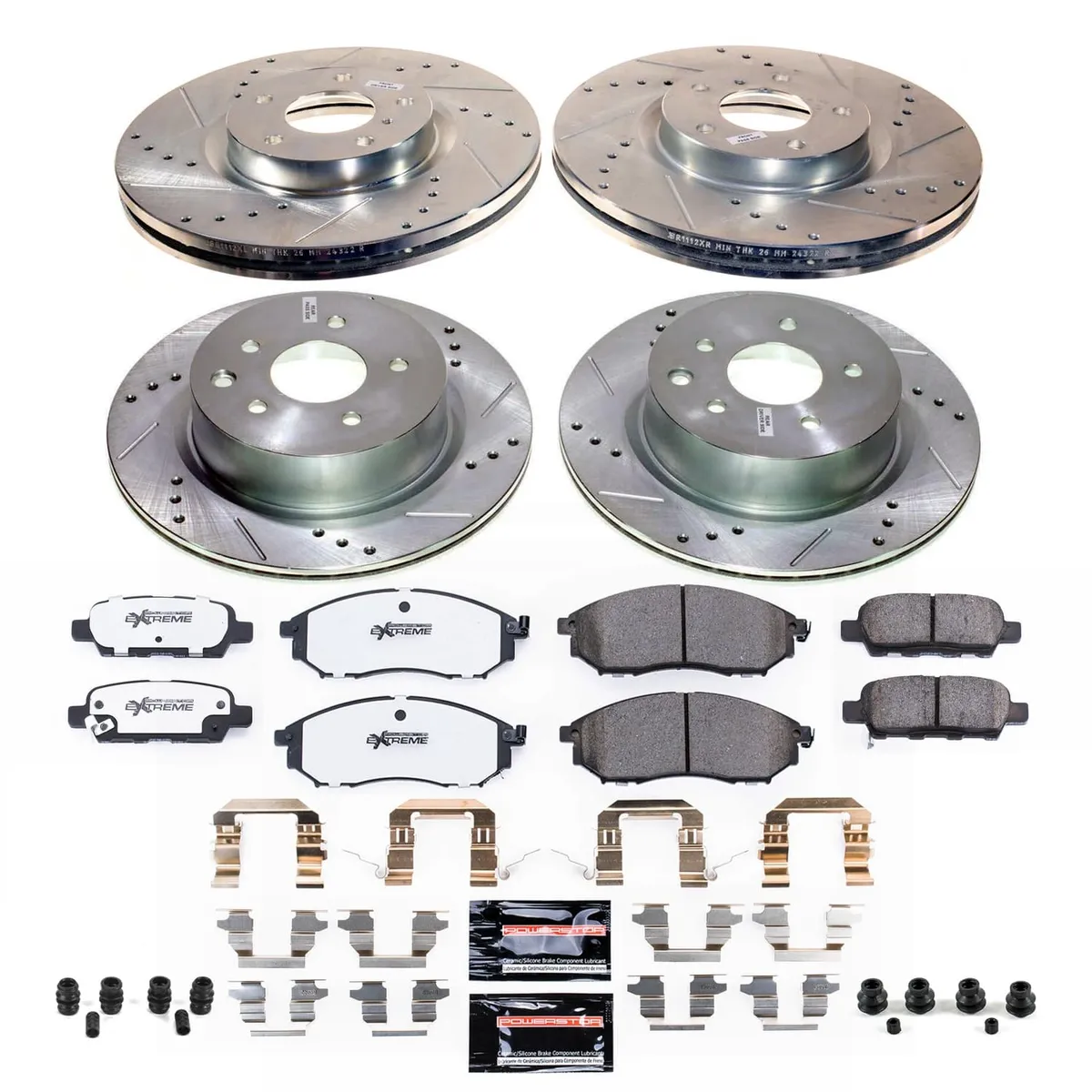 Z26 Street Warrior Upgrade Kit: Drilled/Slotted Rotors; Carbon-Fiber Ceramic Pads W/Hardware product image