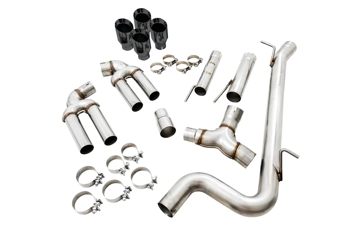AWE Track Edition Exhaust for Audi 8V S3 - Diamond Black Tips, 102mm product image