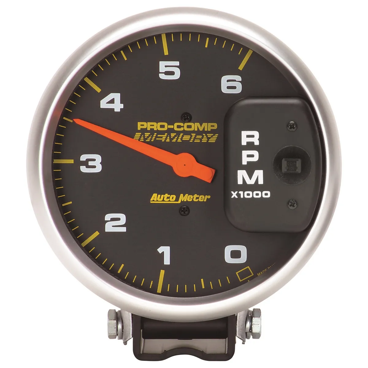5 In. Tachometer, 0-6,000 RPM Diesel, Pedestal W/Peak Memory, Pro-Comp product image