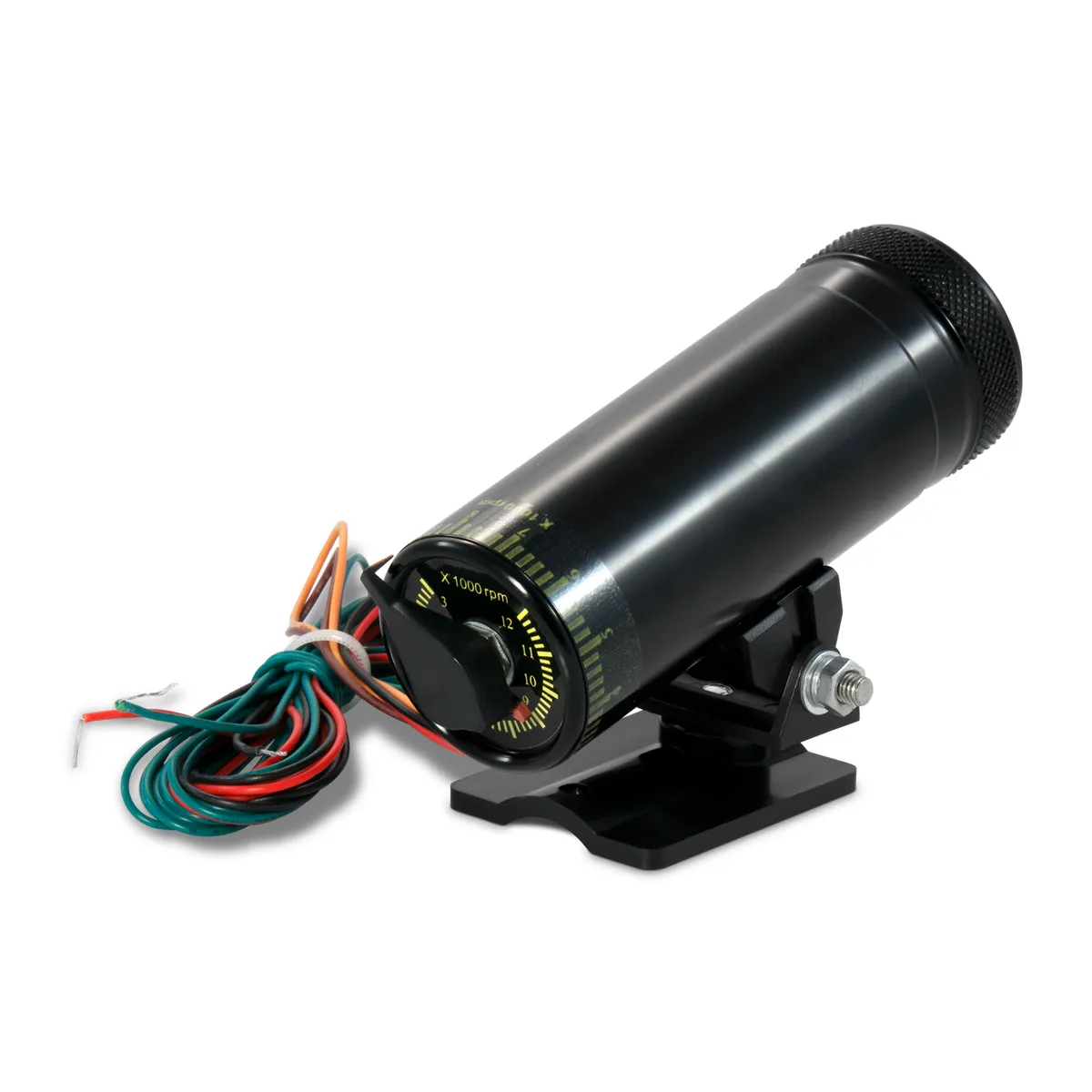 RPM Shift Light StAnd Alone Adjustable Model Black Body with Yellow Cover Proform product image