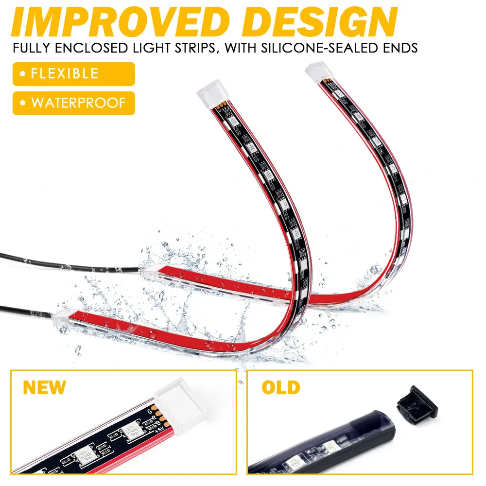 RGB LED Interior USB Car Light Set 4pc | Celestial Series product image