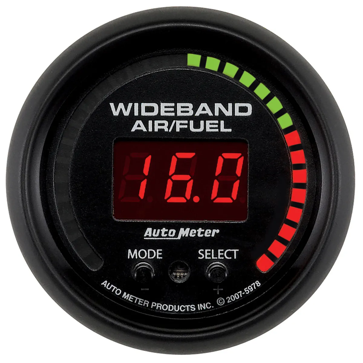 Gauge, Air/Fuel Ratio-PRO, 2 1/16", 10:1-20:1, Digital w/ Peak & Warn, ES product image