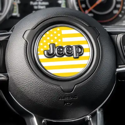 Under The Sun Inserts White & Yellow Steering Wheel Decal