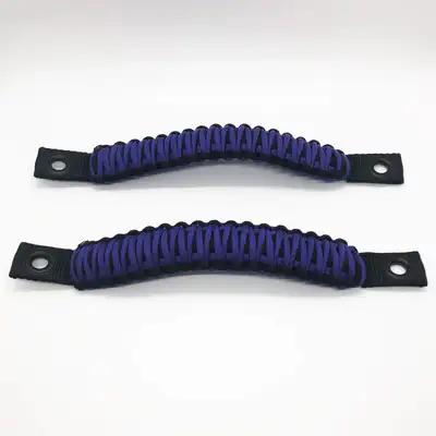 Bartact Paracord Grab Handles Rear Pair Bolt-On For Jeep Wrangler Jl, Jlu 2018-2025 - 550 Paracord | Bartact | Black / Purple