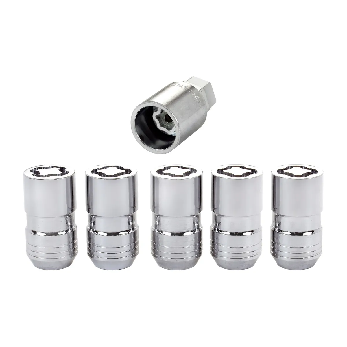 5lock Wheel Lock Set M14x1.5 Nut Cone Seat Dual 21mm & 22mm Hex 1.639 in Oal product image