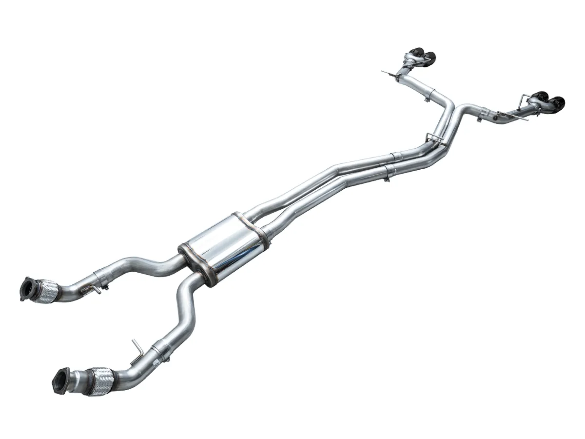 AWE Track Edition Exhaust for Audi C8 S6/S7 - Diamond Black Tips product image