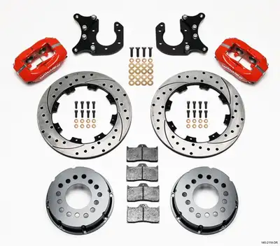 Wilwood Brakes Wilwood FDLI PS Rear Kit Drilled Red New Big Ford 2.50in Offset