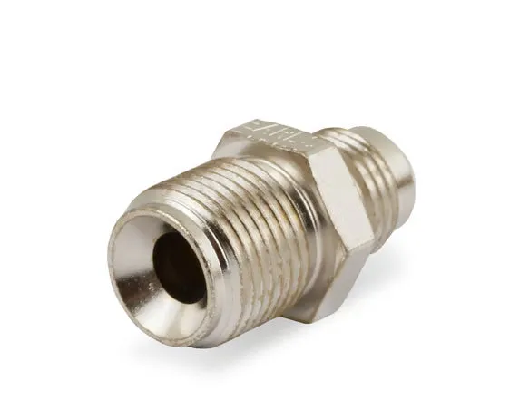 Synergy Manufacturing Earl's 11/16"-18 Inverted Flare Male w/ Long Thread to AN -6 Male Adapter Fitting - Nickel Plated Steel