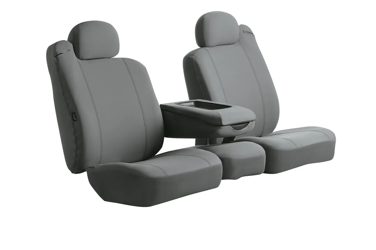 Seat Protector™ Universal Fit Seat Cover; Poly-Cotton; Gray; Truck Full Size Bench Seats; product image