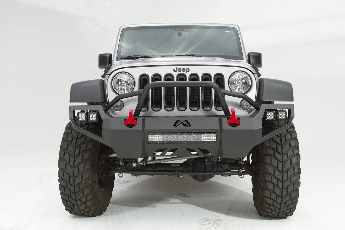 Vengeance Front Bumper; 2 Stage Black Powder Coated; Pre-Runner Guard; product image